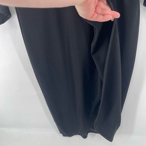 Pretty Little Thing Shift Dress Cocktail deep V Neck Wrap Stretch Black NEW 8 - Picture 6 of 13